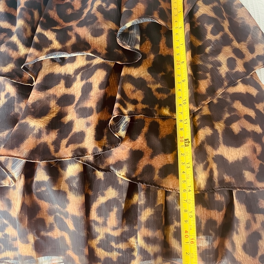 Guess Leopard Print Tiered Skirt - Picture 7 of 7